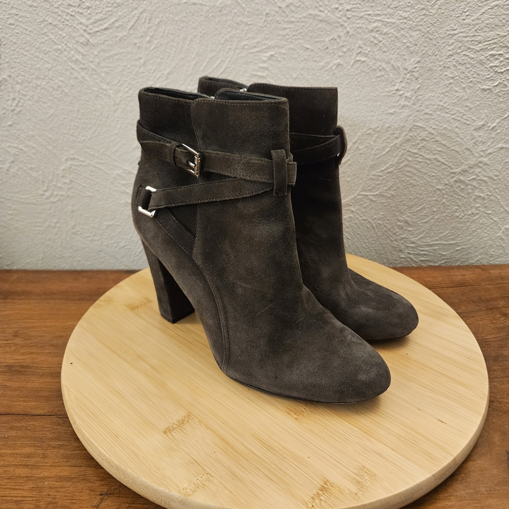 Lauren Ralph Lauren‎ Vianca Suede Leather Ankle Boots Grey Size 7.5B